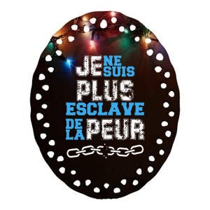 Je Ne Suis Plus Esclave. Ceramic Oval Ornament