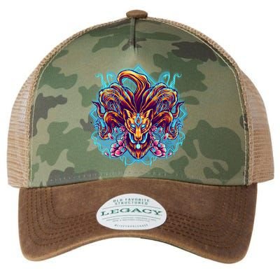 Japanese Nine Tails Kitsune Fox Legacy Tie Dye Trucker Hat