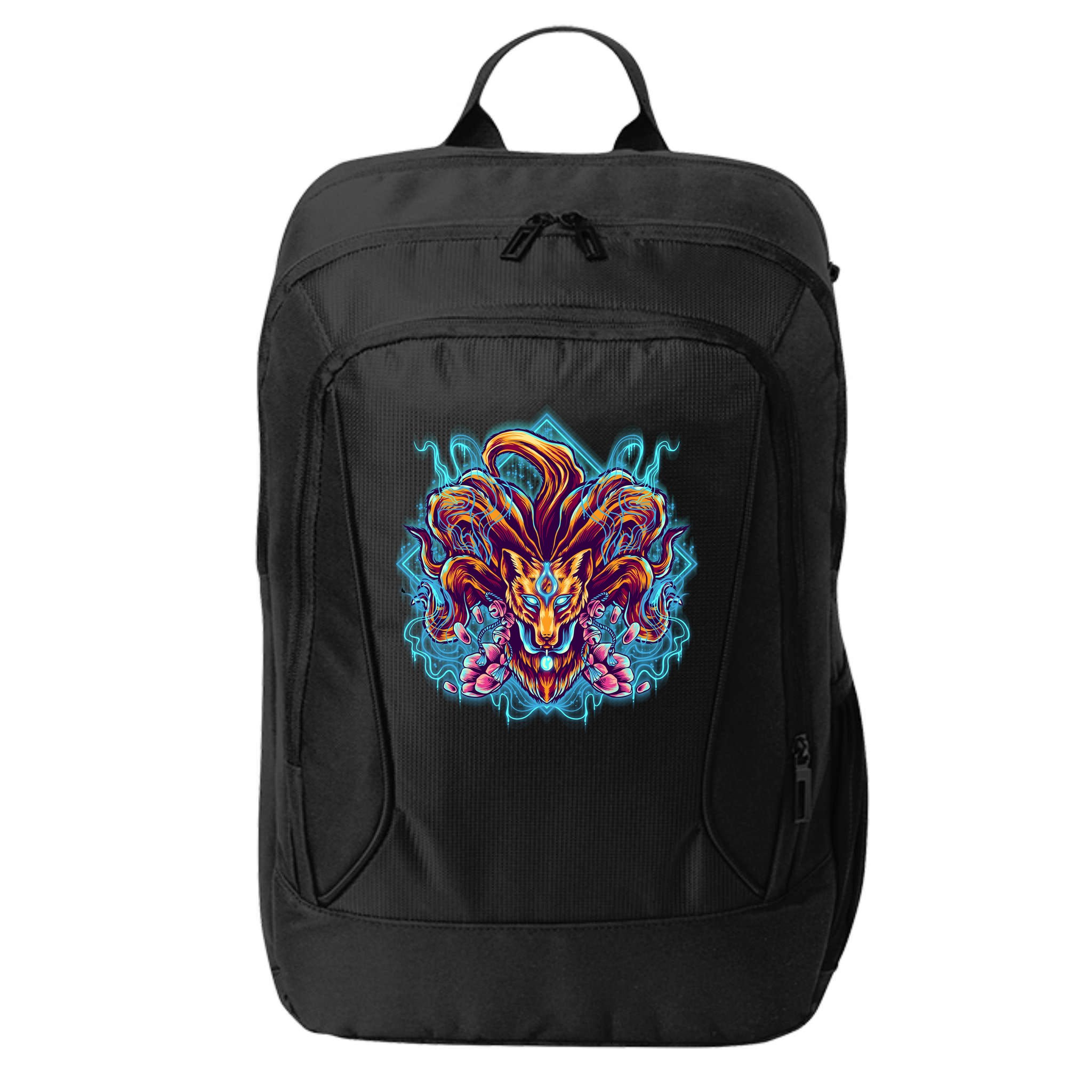 Japanese Nine Tails Kitsune Fox City Backpack