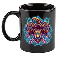 Japanese Nine Tails Kitsune Fox 11oz C Handle Ceramic Mug