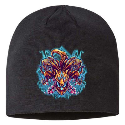 Japanese Nine Tails Kitsune Fox Sustainable Beanie