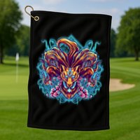 Japanese Nine Tails Kitsune Fox Golf Towel