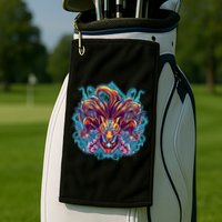 Japanese Nine Tails Kitsune Fox Golf Towel