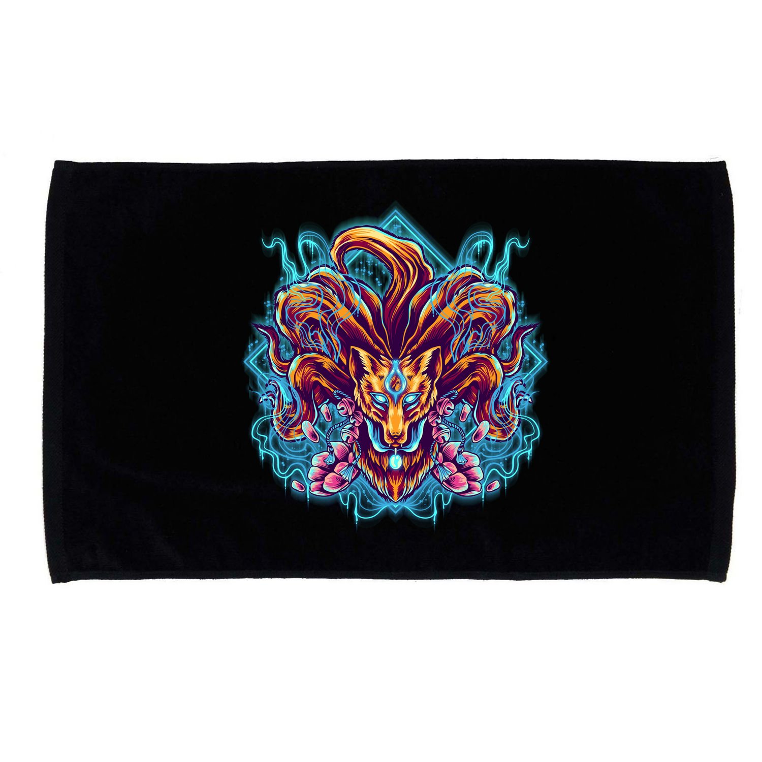 Japanese Nine Tails Kitsune Fox Microfiber Hand Towel