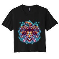 Japanese Nine Tails Kitsune Fox Women's Crop Top Tee