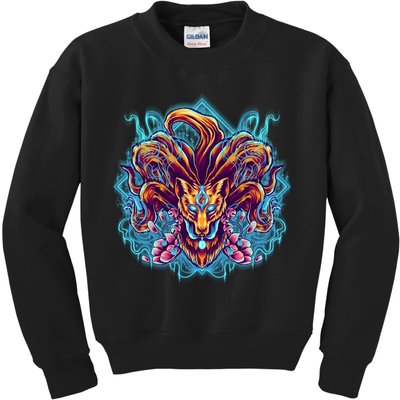 Japanese Nine Tails Kitsune Fox Kids Sweatshirt
