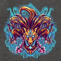Japanese Nine Tails Kitsune Fox Vector Backpack
