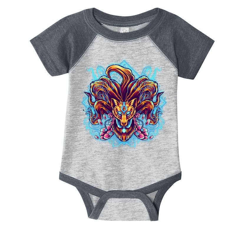 Japanese Nine Tails Kitsune Fox Infant Baby Jersey Bodysuit