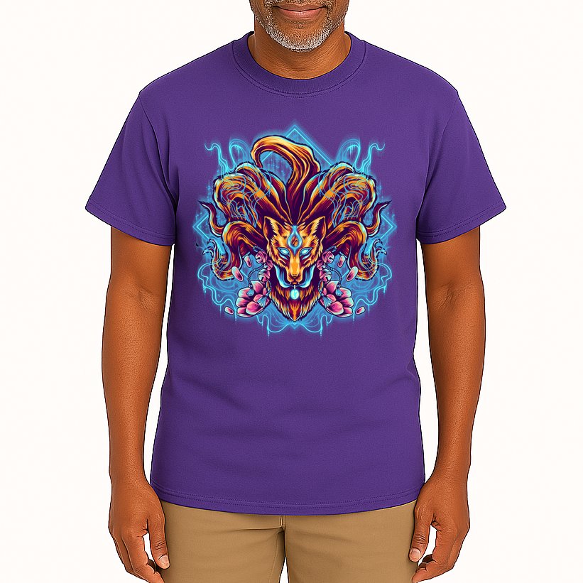 Japanese Nine Tails Kitsune Fox Tall T-Shirt