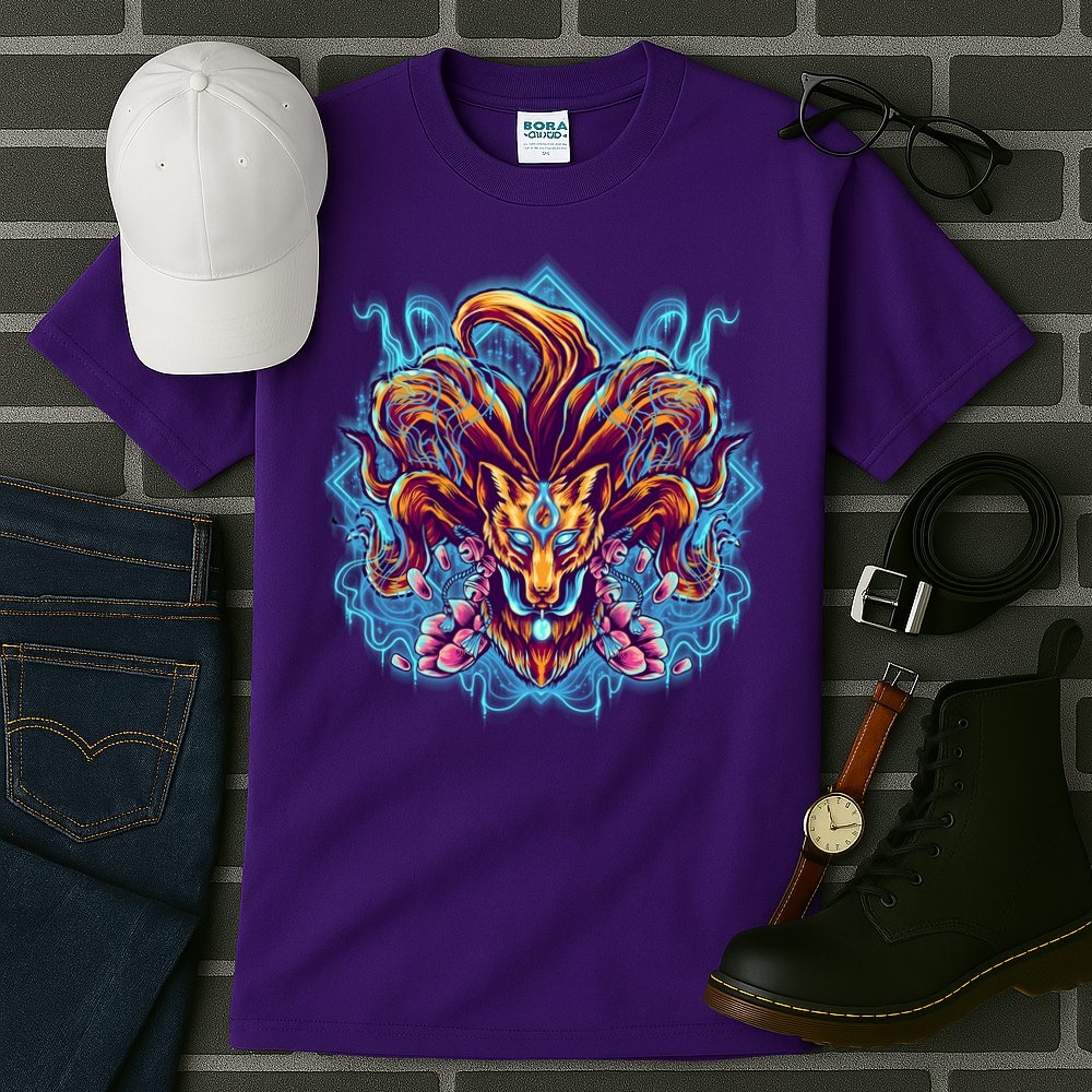 Japanese Nine Tails Kitsune Fox Tall T-Shirt