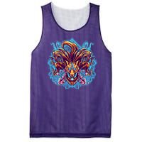 Japanese Nine Tails Kitsune Fox Mesh Reversible Basketball Jersey Tank