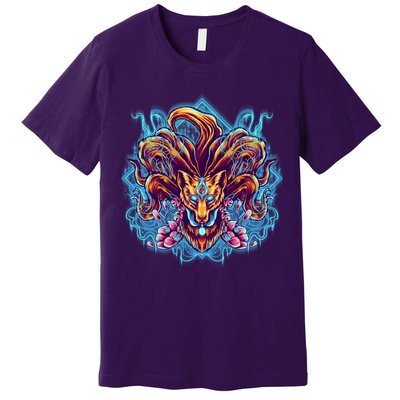 Japanese Nine Tails Kitsune Fox Premium T-Shirt