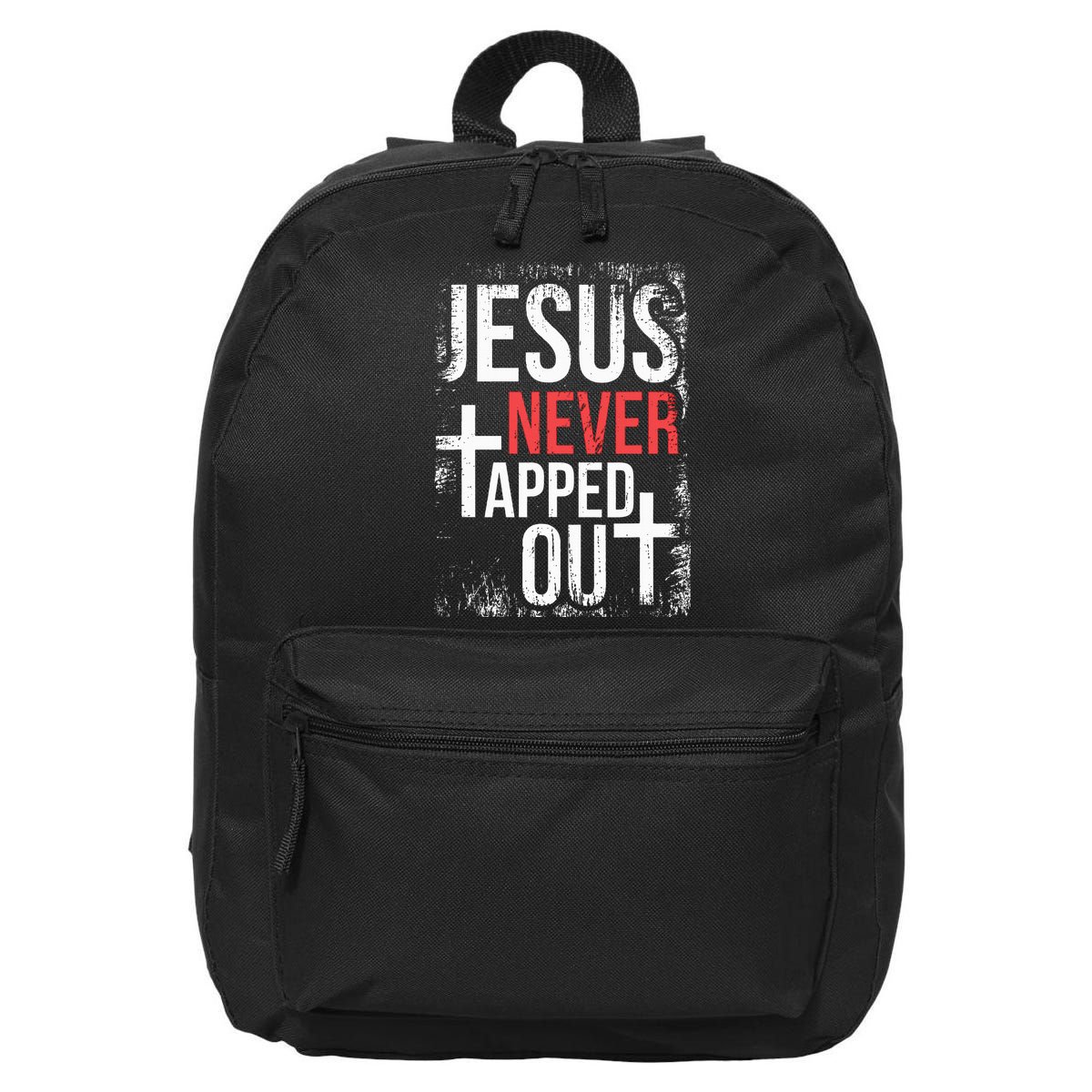 Jesus Never Tapped Out Christian Wrestling Faith Christian 16 in Basic Backpack