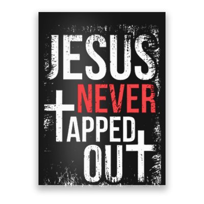 Jesus Never Tapped Out Christian Wrestling Faith Christian Poster