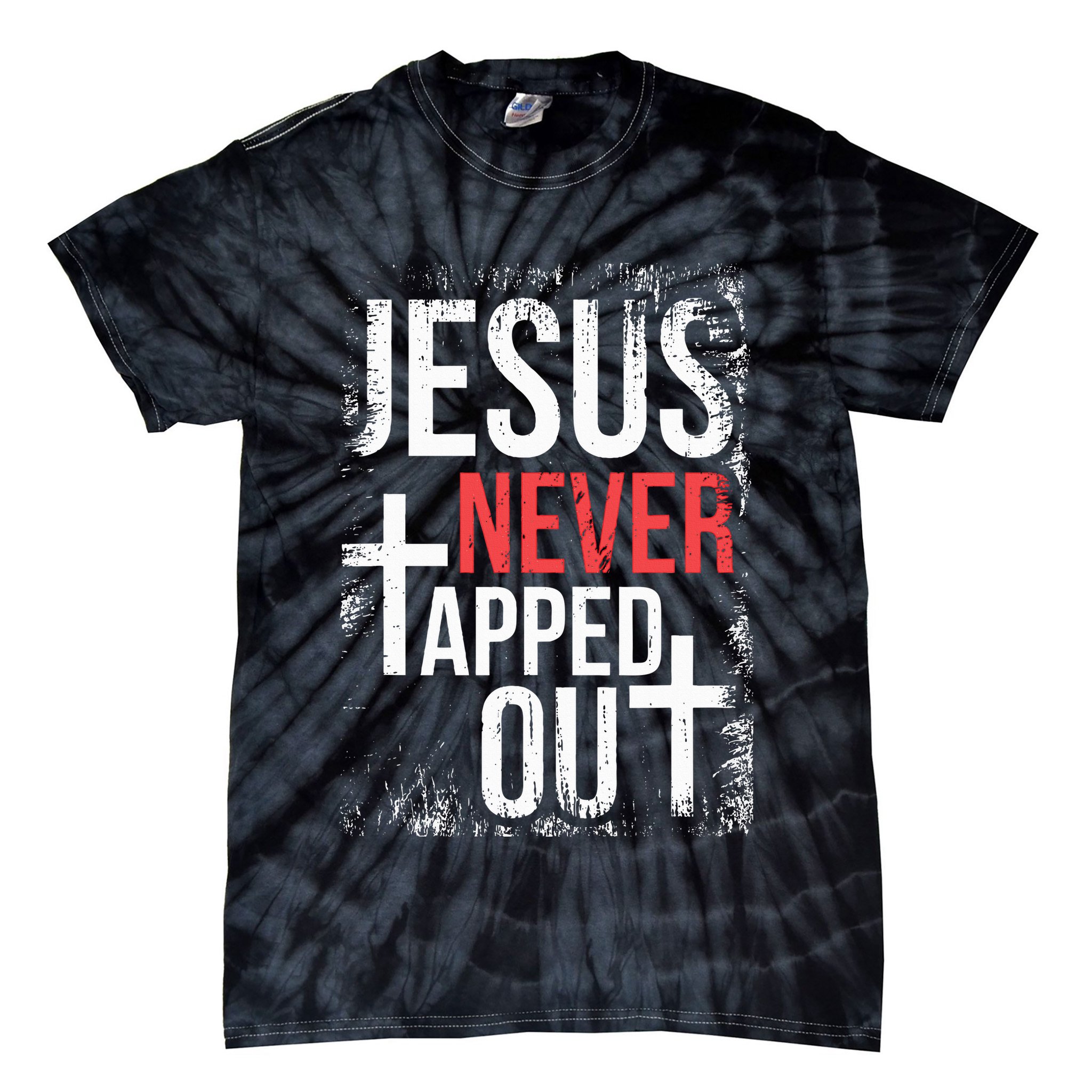 Jesus Never Tapped Out Christian Wrestling Faith Christian Tie-Dye T-Shirt