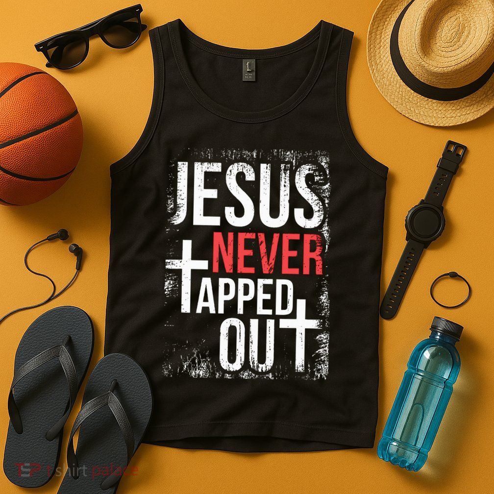 Jesus Never Tapped Out Christian Wrestling Faith Christian Tank Top