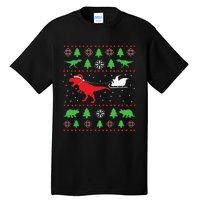 Joyeux Noel Ugly Xmas Reindeer Christmas Trees Snowflake Tall T-Shirt