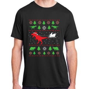 Joyeux Noel Ugly Xmas Reindeer Christmas Trees Snowflake Adult ChromaSoft Performance T-Shirt