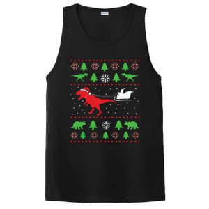 Joyeux Noel Ugly Xmas Reindeer Christmas Trees Snowflake PosiCharge Competitor Tank