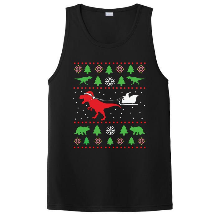 Joyeux Noel Ugly Xmas Reindeer Christmas Trees Snowflake PosiCharge Competitor Tank