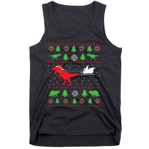 Joyeux Noel Ugly Xmas Reindeer Christmas Trees Snowflake Tank Top