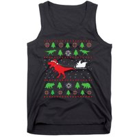 Joyeux Noel Ugly Xmas Reindeer Christmas Trees Snowflake Tank Top