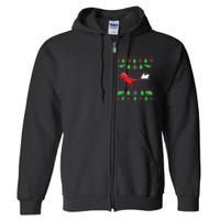 Joyeux Noel Ugly Xmas Reindeer Christmas Trees Snowflake Full Zip Hoodie