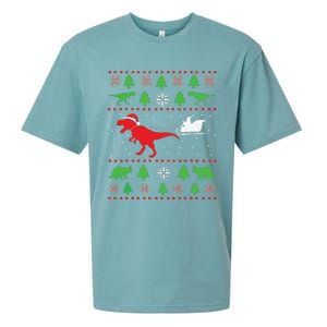 Joyeux Noel Ugly Xmas Reindeer Christmas Trees Snowflake Sueded Cloud Jersey T-Shirt