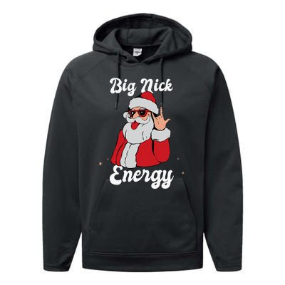 Jolly Nick Vibes Festive Holiday Gift Performance Fleece Hoodie