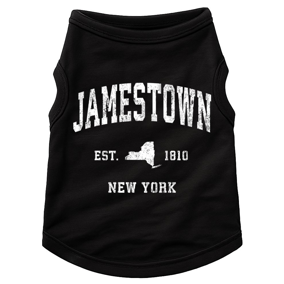 Jamestown New York Ny Vintage Athletic Doggie Tank