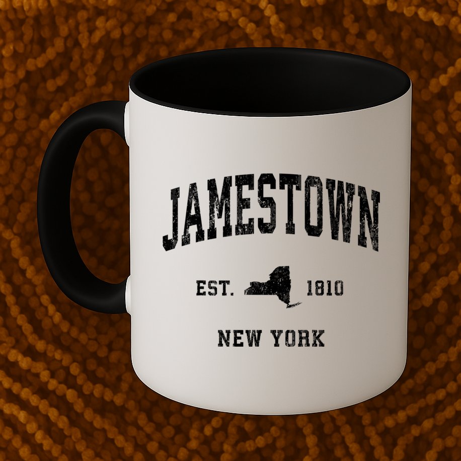 Jamestown New York Ny Vintage Athletic Mug