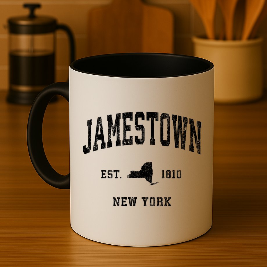 Jamestown New York Ny Vintage Athletic Mug