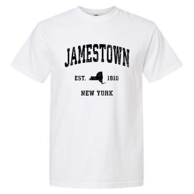 Jamestown New York Ny Vintage Athletic Garment-Dyed Heavyweight T-Shirt