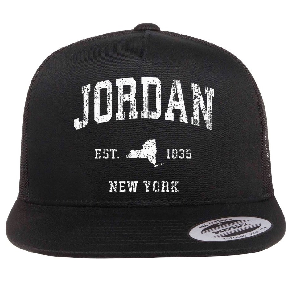 Jordan New York Ny Vintage Athletic Flat Bill Trucker Hat