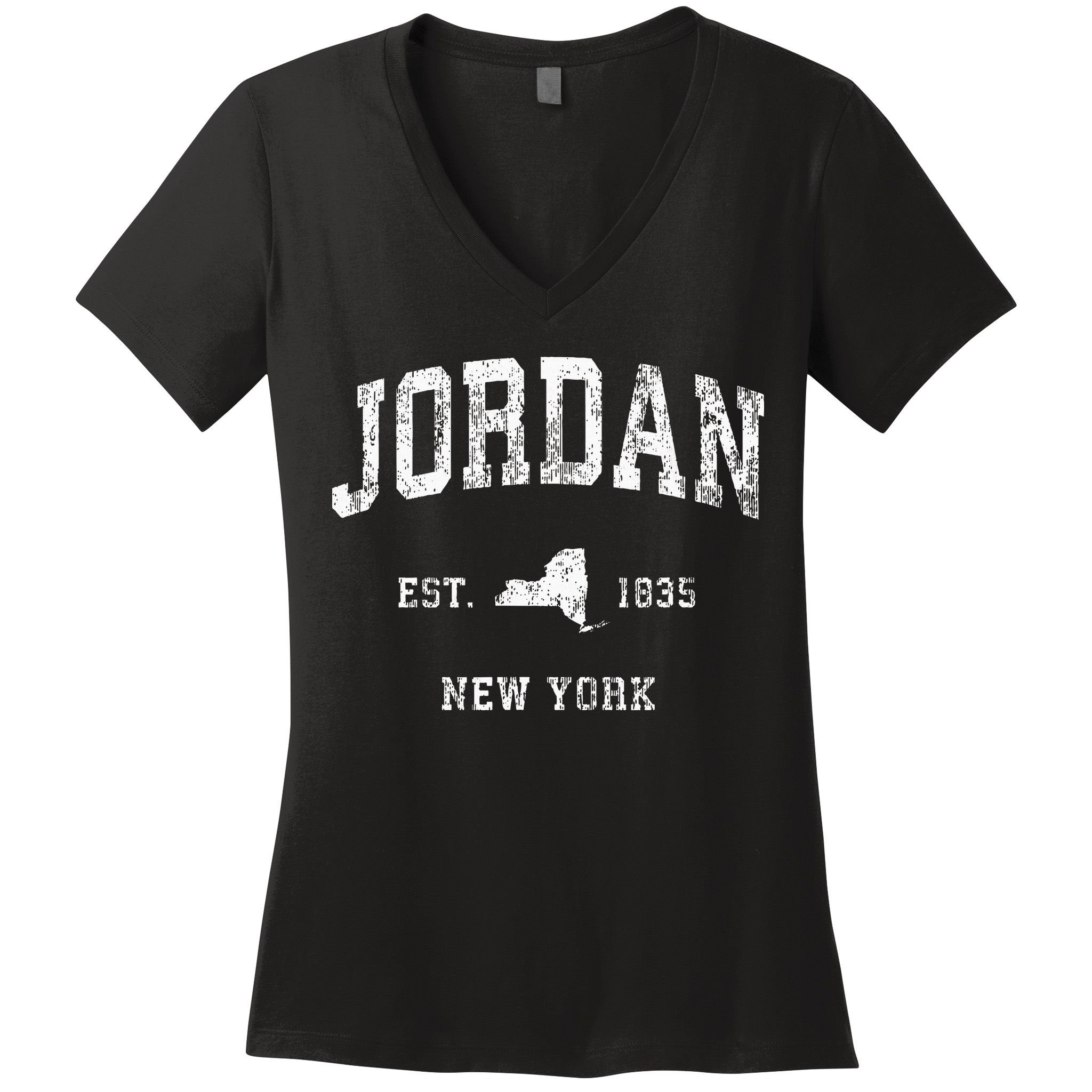 Jordan New York Ny Vintage Athletic Women's V-Neck T-Shirt