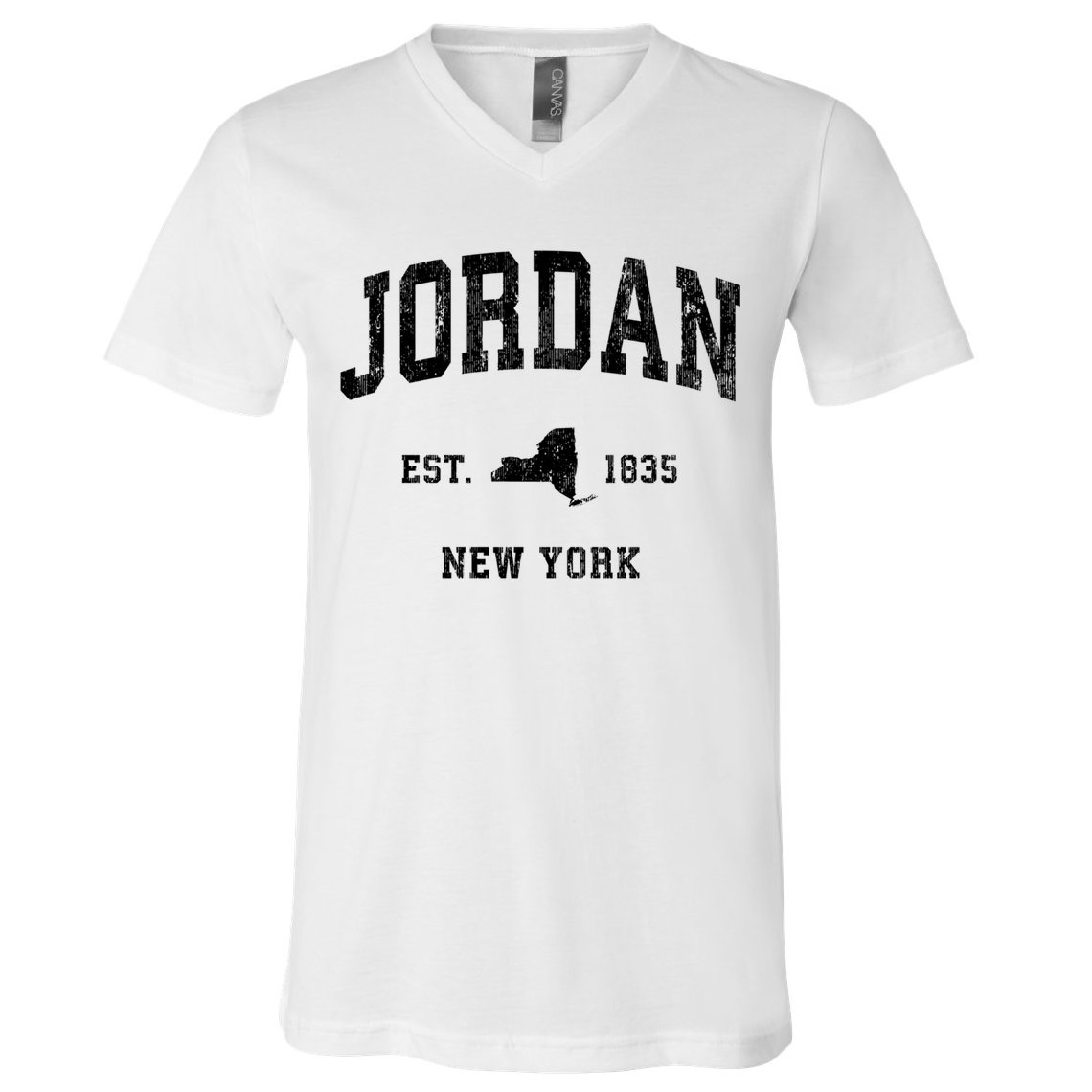 Jordan New York Ny Vintage Established Athletic Sports Design V-Neck T-Shirt