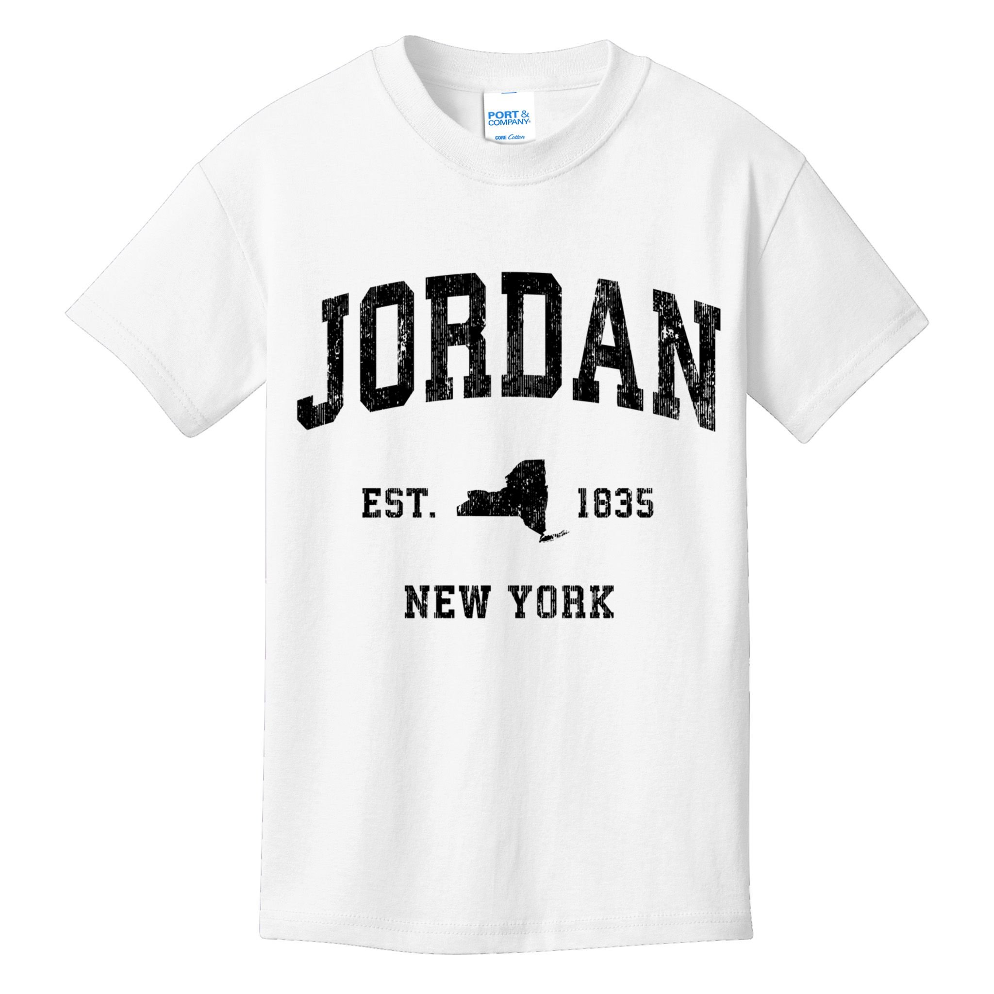 Jordan New York Ny Vintage Established Athletic Sports Design Kids T-Shirt