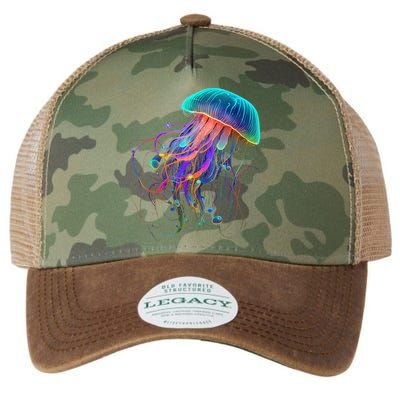 Jellyfish Ocean Animal Scuba Diving Jelly Fish Legacy Tie Dye Trucker Hat