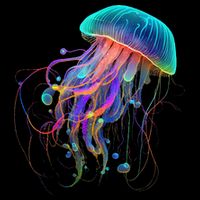 Jellyfish Ocean Animal Scuba Diving Jelly Fish Cooling Performance Crew T-Shirt