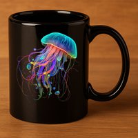 Jellyfish Ocean Animal Scuba Diving Jelly Fish 11oz C Handle Ceramic Mug