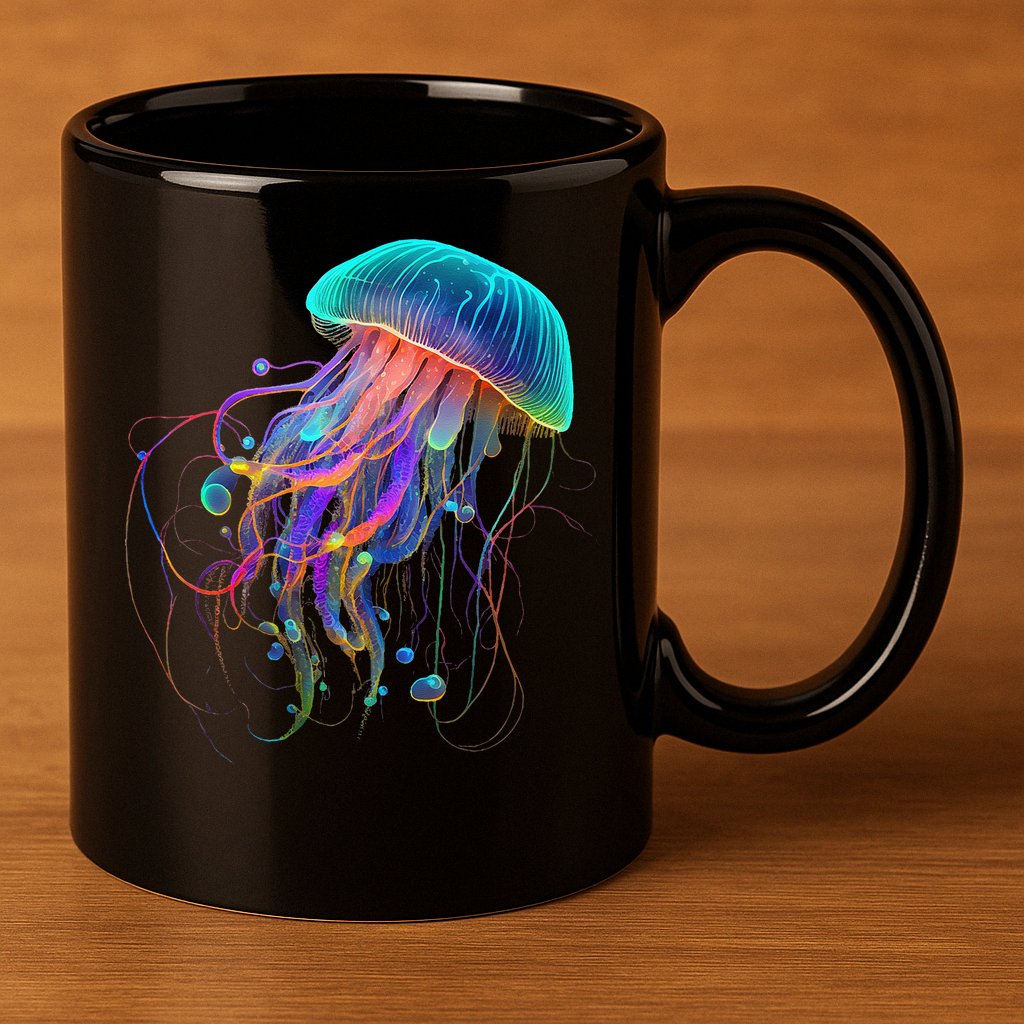 Jellyfish Ocean Animal Scuba Diving Jelly Fish 11oz C Handle Ceramic Mug