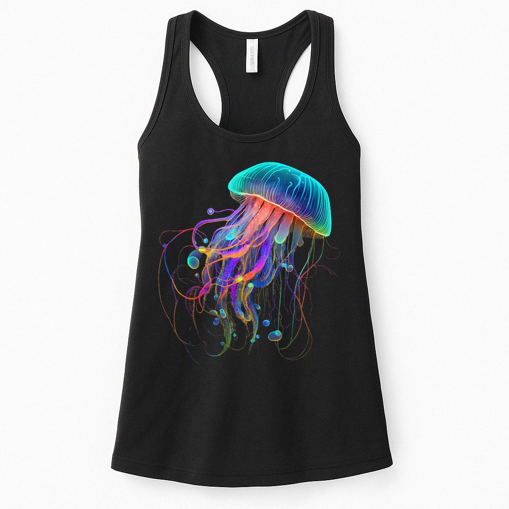 Jellyfish Ocean Animal Scuba Diving Jelly Fish Womens Tank Top