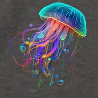 Jellyfish Ocean Animal Scuba Diving Jelly Fish Vector Backpack