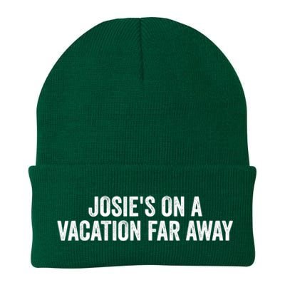 Josie's On A Vacation Far Away Quote Funny Knit Cap Winter Beanie