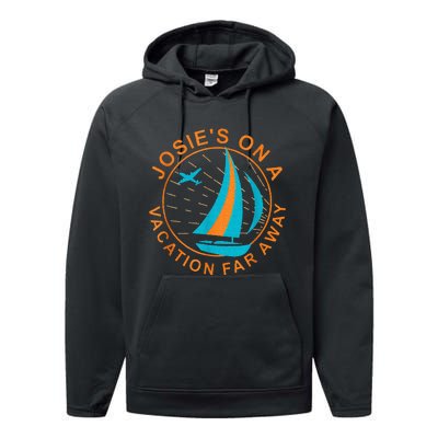 Josies On A Vacation Far Away Performance Fleece Hoodie