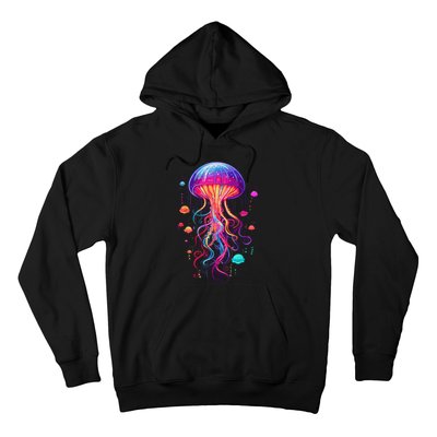 Jellyfish Ocean Animal Scuba Diving Rainbow Jelly Fish Hoodie