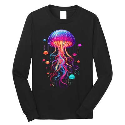 Jellyfish Ocean Animal Scuba Diving Rainbow Jelly Fish Long Sleeve Shirt