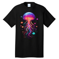 Jellyfish Ocean Animal Scuba Diving Rainbow Jelly Fish Tall T-Shirt