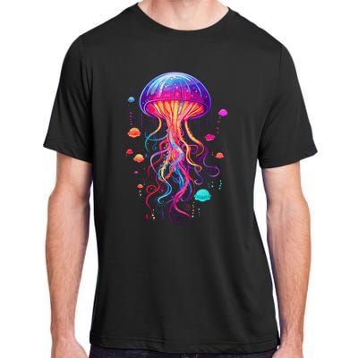 Jellyfish Ocean Animal Scuba Diving Rainbow Jelly Fish Adult ChromaSoft Performance T-Shirt