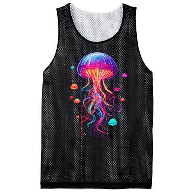 Jellyfish Ocean Animal Scuba Diving Rainbow Jelly Fish Mesh Reversible Basketball Jersey Tank